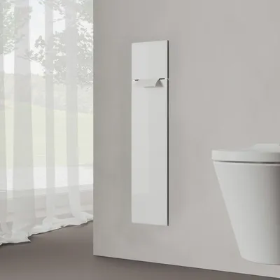Productafbeelding van Kronenbach inbouwtoiletmodule, model Cube, 73 cm - met glazen front, aanslag links