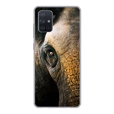 Produktbild von MuchoWow® Handyhülle Schutzhülle Hülle für Samsung Galaxy A51 5G Elefant - Nahaufnahme - Tiere - Natur Silikon Softcase Handy Hülle - Abbildung