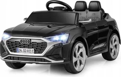 Image de COSTWAY 12V voiture électrique pour enfants Audi SQ8, véhicule électrique à 3 vitesses avec télécommande 2,4G, phares, musique&USB, voiture pour enfants à partir de 3+ noir