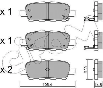 Produktbild von CIFAM Bremsbeläge Satz Hinten Bremsklötze für NISSAN Qashqai / Qashqai +2 I (J10, NJ10) 822-612-0