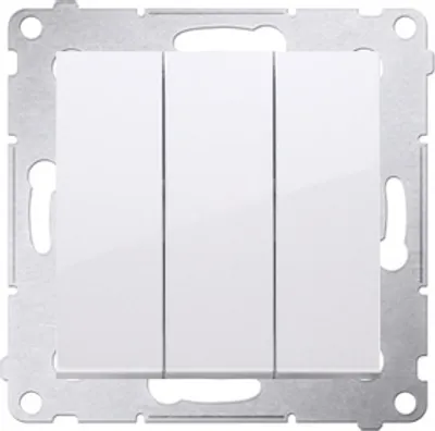 Zdjęcie produktu dla Kontakt-Simon DP31.01/11, Przyciskany przełącznik, Plastik, Biały, IP20, 250 V, 10 A