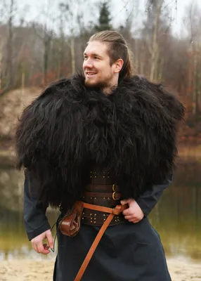 Produktbild von Schulterfell, Fellumhang Berserker Schwarz