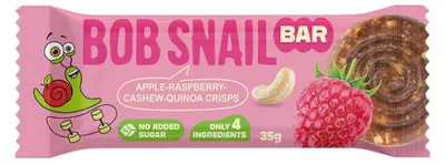 BATON JABŁKO - MALINA - ORZECHY NERKOWCA BEZ DODATKU CUKRÓW 35 g - BOB SNAIL