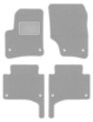 Image de Tapis de sol en moquette pour Porsche Cayenne I 2002-2010 (SUV) – jeu 4 pièces, gris, sur mesure – Wielganizator OSLO