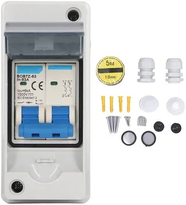 Immagine prodotto di Interruttori DC miniaturizzati - 63A 1000V - Impermeabili - Protezione da sovraccarico - per impianti fotovoltaici