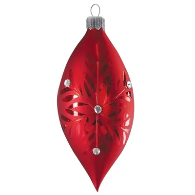 Produktbild von Rote Weihnachtsolive mit Schneeflocke