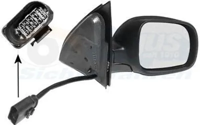 Produktbild von VAN WEZEL 5817808 Außenspiegel Seitenspiegel Rechts für VW Lupo (6X1, 6E1) Konvex Beheizt Grundiert