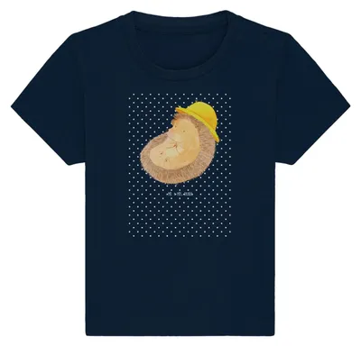Produktbild von Mr. & Mrs. Panda  T-Shirt Igel Beten 0. - 6. Monat - French Navy - Geschenk, Lustige Sprüche, Gott, Kleinkind, Baby Oberteil, Shirt, Sonnenhut, Amen, Leben, Babyshirt
