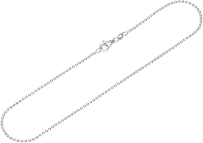 Produktbild von Fußkette 925 Sterling Silber 26cm Kugelkette rund fusskette design Silberkette
