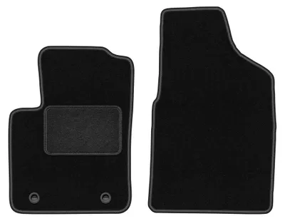 Immagine prodotto di Tappetini anteriori in moquette per Ford Ka MK2 FL 2012-2018 (hatchback) – 2 pezzi, neri, su misura – Wielganizator LUX
