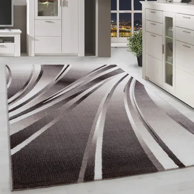 Produktbild von Homebyhome Teppich Wohnzimmer Abstrakt Wellen Design Modern, Weicher Kurzflor Teppich Pflegeleicht, Grösse: 240x340 cm