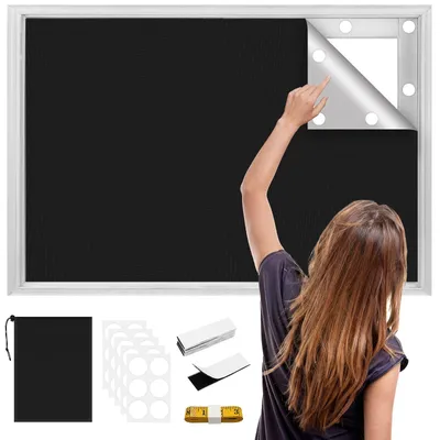 Verdunkelungsrollo ohne Bohren, 200x145 cm, Oxford-Stoff, schwarz