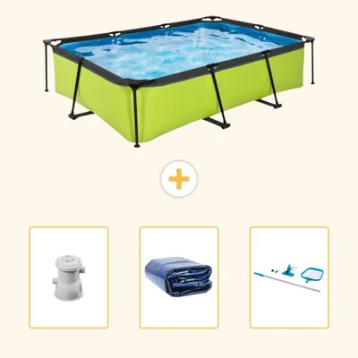 Immagine prodotto di Piscina fuori terra rettangolare - 300x200x65 cm - 4 pezzi - SCB78