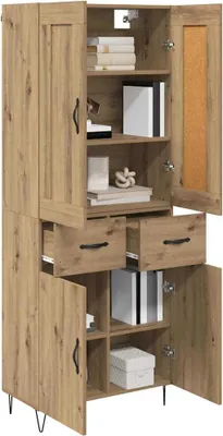 Immagine prodotto di vidaXL Credenza rovere artigianale 69,5 x 34 x 180 cm Materiale a base di legno