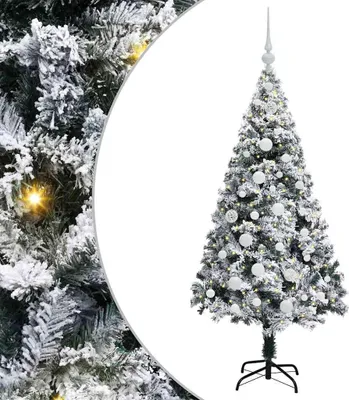 Immagine prodotto di vidaXL Albero di Natale artificiale con 150 LED con supporto bianco 150 cm