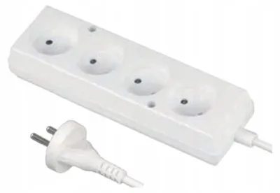 Obrázek produktu pro Prodlužovací kabel Jonex 5m 4 zásuvky bílý bez uzemnění