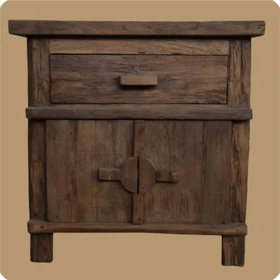 Produktbild von Altholz Kommode | Pur Antik 1 | Recycling Teak Holz massiv absolutes Unikat