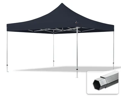 Produktbild von TOOLPORT 4x4m Aluminium Faltpavillon, ohne Seitenteile, schwarz
