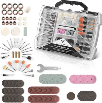 Immagine prodotto di STAHLWERK Set di accessori  da 145 pezzi per smerigliatrici multiuso