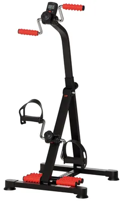 Immagine prodotto di HOMCOM Pedaliera per Braccia e Gambe Regolabile da Divano e Poltrona, in Acciaio, 56x44-56x75-97 cm, Nera Rossa