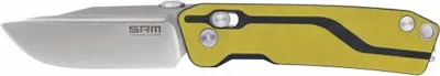Produktbild von Messer 7228 gelb, D2-Stahl Klinge 69 mm, G10 Griff, 168 mm Gesamtlänge