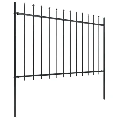 Obrázek produktu pro vidaXL Zahradní plot Woerden s hroty, ocel, 181 x 120 cm, černý