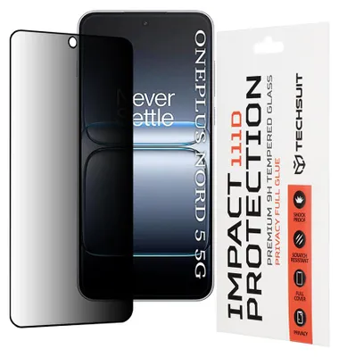 Obrázok produktu pre Techsuit - 111D Privacy Full Glue privacy ochranné sklo pre OnePlus Nord 5 - čierne
