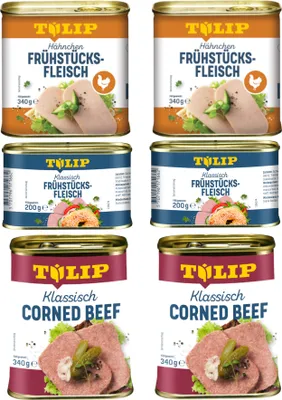 Produktbild von TULIP Bundle 2x 340g Corned Beef 340g Hähnchen 2x 200g Schwein Frühstücksfleisch