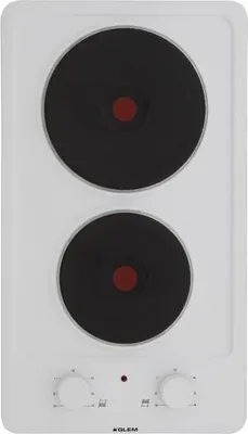 Image de Glem Gas GT320WH, Blanc, Encastrable, Plaque de cuisson scellée, 2 zones, 2 zones, Régulier
