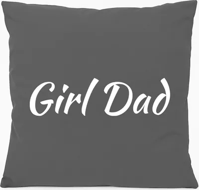 Produktbild von Huuraa Kissen Girl Dad Schriftzug 40x40cm mit Füllung Steel Grey Baumwolle Dekokissen Geschenkidee