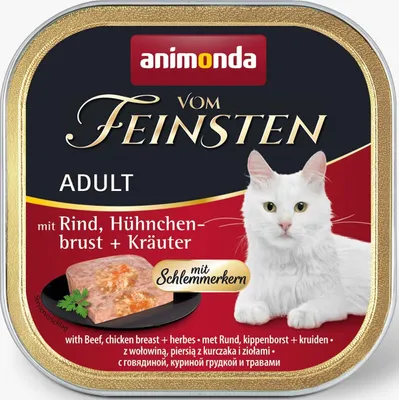 Image de Animonda Vom Feinsten Adult Noyau gourmand avec bœuf, blanc de poulet & fines herbes 100gx32