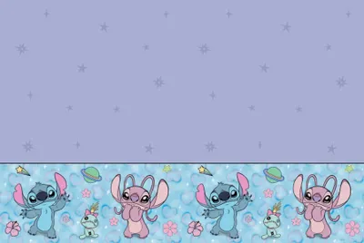 Produktbild von Disney Lilo und Stitch Angel Cute Kunststoff-Tischdecke 120x180 cm