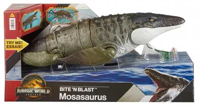 Image de Dinosaure mosasaure morsure extreme 65 cm - jurassic world - mattel - jch00 - figurine