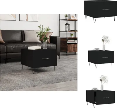 Obrázok produktu pre vidaXL Konferenčný stolík čierny 50x50x40 cm materiál na báze dreva - Konferenčné stolíky