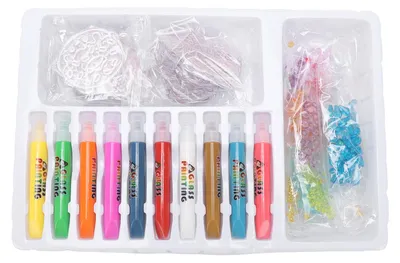 Produktbild von Kristallkleber-Malset, Farbkasten für Kinder, Perlenkunst, Bastelset, Malen, Dekoration, handgefertigter Anhänger W666-A, Märchenkuchenmuster