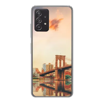 Produktbild von MuchoWow® Handyhülle Schutzhülle Hülle für Samsung galaxy a73 New York - Brooklyn - Brücke - Sonnenuntergang Silikon Softcase Handy Hülle - Handyhülle
