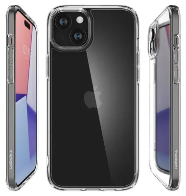 Produktbild von Spigen ACS06793, Cover, Apple, iPhone 15, 15,5 cm (6.1"), Transparent