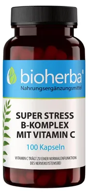 Produktbild von Bioherba Super Stress B-Komplex Mit Vitamin C 100 Kapseln