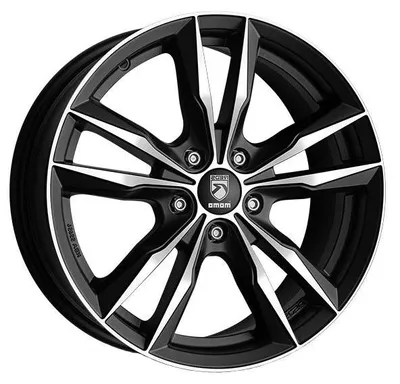 Image de Jantes en alliage MOMO Fast 7,5x17 5x108 ET 45 NOIR MAT POLISÉ