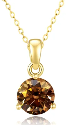 Obrázok produktu pre Elegantný, klasický, okrúhly prívesok s diamantovým náhrdelníkom Moissanite pre dámy
