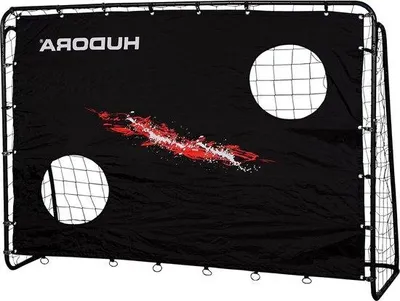 Immagine prodotto di Porta da calcio 300 x 200 Hudora trainer porta a muro robusta per bambini e adulti due fori di tiro rinforzati resistente alle intemperie porta da calcio per il tempo libero 300 x 200