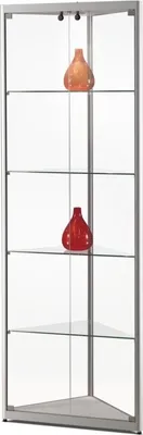 Produktbild von Eckvitrine 115 500-H, 500 x 500 x 2000 mm, LED-Beleuchtung