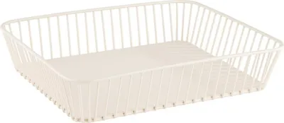 Produktbild von APS 30436 GN 1/2 Korb URBAN, Metall, weiß, mit Antirutsch-Füßchen, 32,5 x 26,5 cm, Höhe 7,5 cm