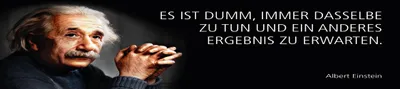 Produktbild von vianmo Blechschild 10x46 cm Einstein Zitat  Es ist dumm, immer dasselbe zu tun