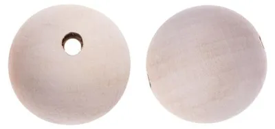 Obrázok produktu pre Drevené guľaté korálky - 40 mm, 4 ks