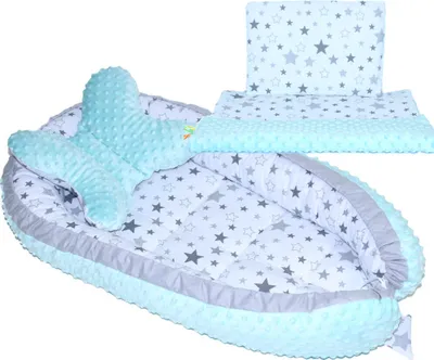 Produktbild von Baby MINKY Nestchen Kokon Kuschelnest Reisebett 2-seitig Kissen Decke Schmetterling Kissen - 4T- 16