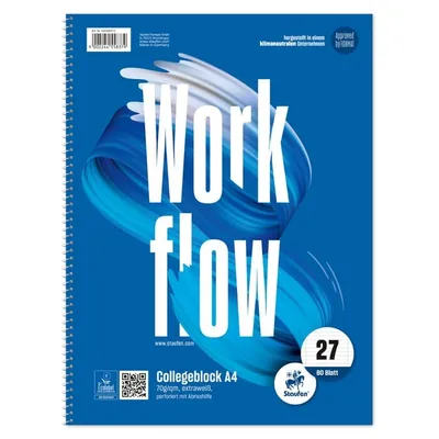 Produktbild von Collegeblock A4 80Bl 70g Lin27 Workflow liniert