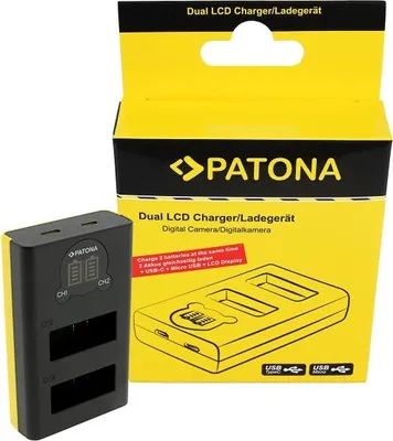 Produktbild von PATONA Dual Ladegerät für Insta360 X4 – inkl. USB-C Kabel