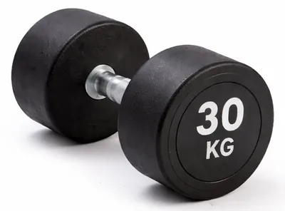 Produktbild von 30-kg-Einhandhantel, oval, schwarz