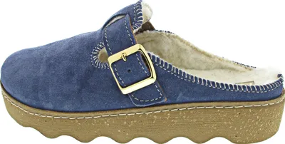 Produktbild von Rohde Damen Pantoffel blau Größe 37 Leder mit Wechselfußbett Keilsohle 612350